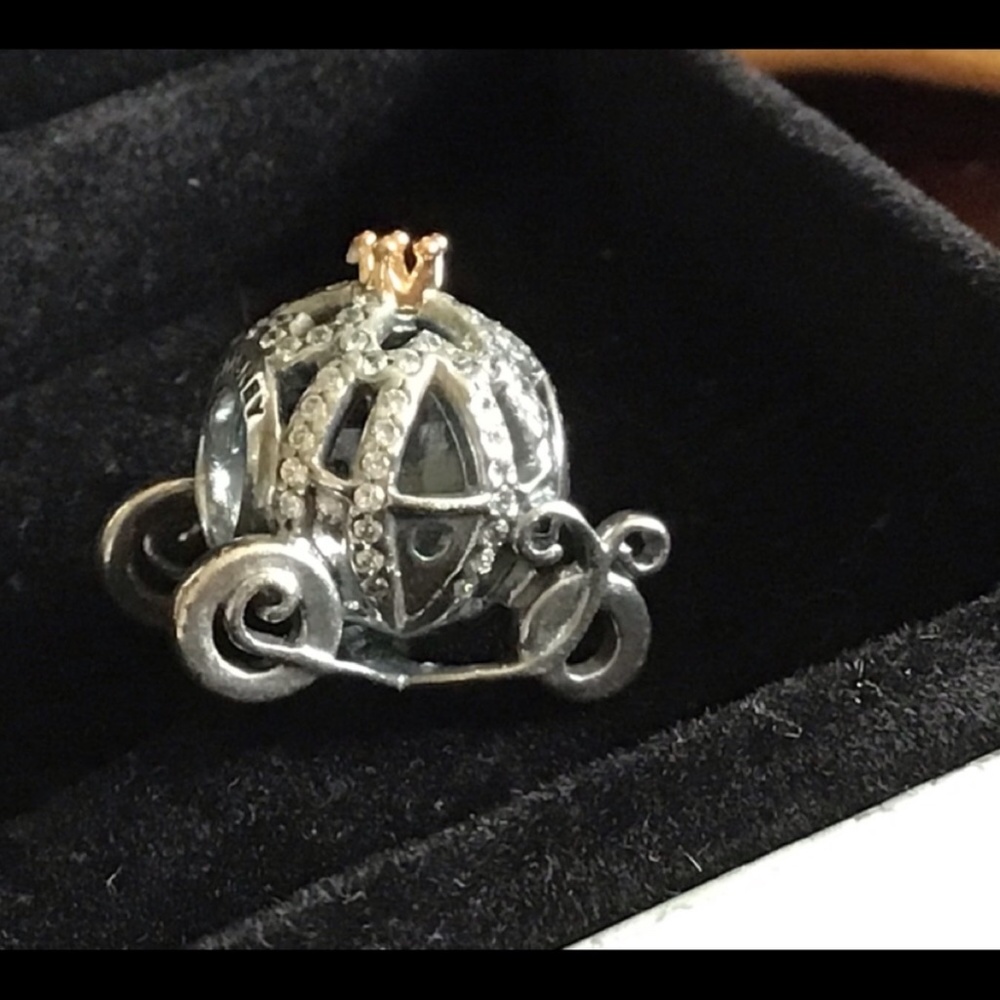 Pandora two tone Cinderella Pumpkin coach charm